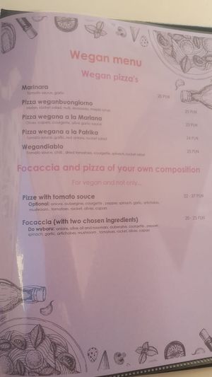 Vegan menu 3 (English) at Boungiorno in Bydgoszcz