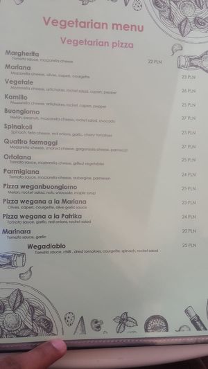 Vegetarian menu 3 (English) at Boungiorno in Bydgoszcz