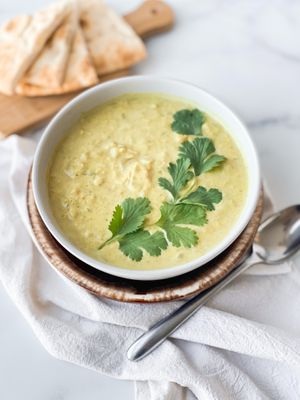 Coconut Curry Red Lentil Soup at Nourish by MAMA in Doylestown