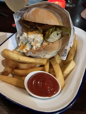 1Up Mushroom Burger   at Moon Under Water in Christchurch