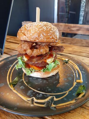 Bacon burger at Vegan Junkie in Phuket