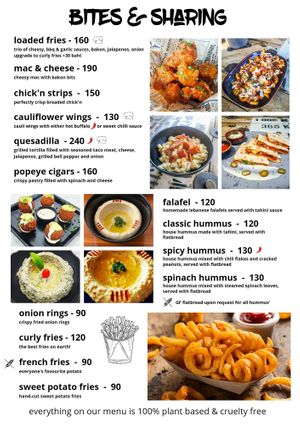 Menu page 2 at Vegan Junkie in Phuket