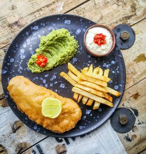 Phish & Chips is amazing! at Vegan Junkie in Phuket