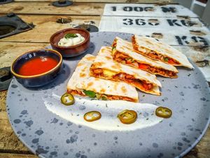 The quesadillas are epic! at Vegan Junkie in Phuket
