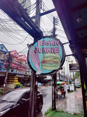 A real junkie food restaurant! My husband absolutely loved it, I wanted more veggies:) at Vegan Junkie in Phuket