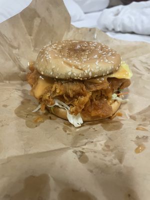 VFC burger   at Vegan Junkie in Phuket