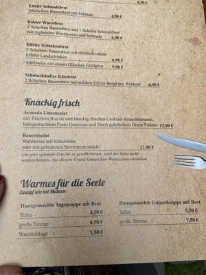 Two vegetarian salads (can probably be made vegan)  at Das Bauerncafé in Schleiden