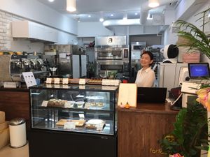 friendly store owner at For Four Bread 포포브레드 in Seoul