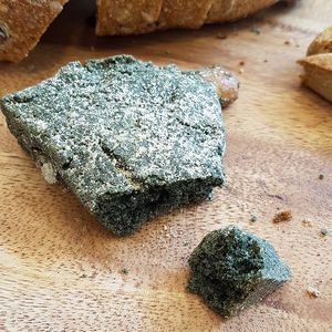 Gluten-free scone, mugwort flavor with rice cakes (쑥떡스콘) at For Four Bread 포포브레드 in Seoul