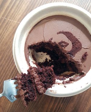 Chocolate Cake (gluten-free) with chocolate orange frosting at For Four Bread 포포브레드 in Seoul