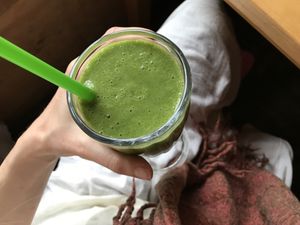 banana spinach smoothie  at Mäeküla Kõrts in Paide