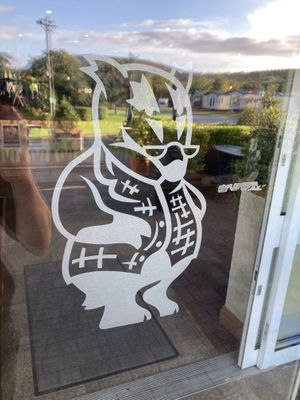 White badger  at The Purple Badger in Swansea