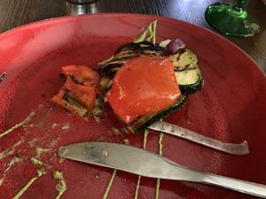 Roasted Vegetable main course at Coach and Horses in Llangynidr