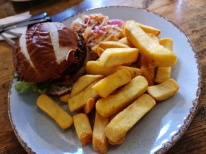 Burger at The Wheatsheaf in Ingleton