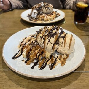 Plant based waffle  at The Wheatsheaf in Ingleton