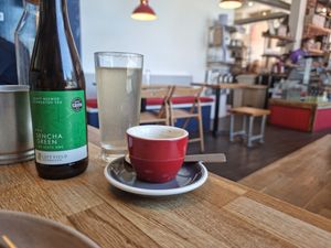 Kombucha + Espresso at HBW Coffee in Stirling