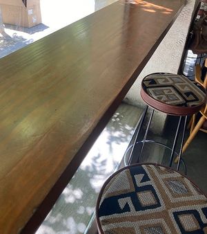 Bar seating area at Rawcoco - General Pardinas in Madrid