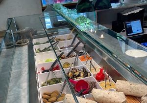 Their salad buffet (never tried it, doesn't seem very appealing honestly) at Rawcoco - General Pardinas in Madrid