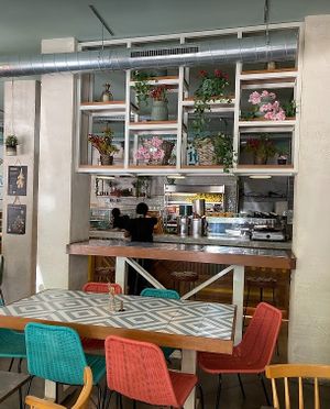 Inside seating at Rawcoco - General Pardinas in Madrid