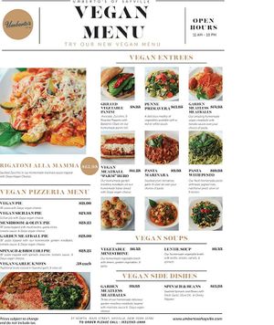 New Umberto's vegan menu at Umberto's in Sayville