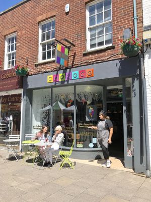 Store front at Chococo in Winchester