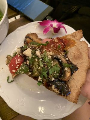 Vegan, Gluten Free Pizza at Good Plans Cafe in Montclair