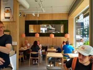 Seating area at LETT in Oslo