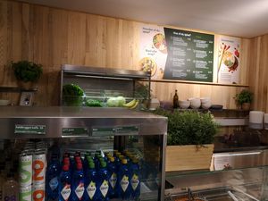 salad bar at LETT in Oslo