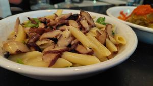 Tartufo, penne with mushrooms and creamy sauce at Frankie's in Lenox