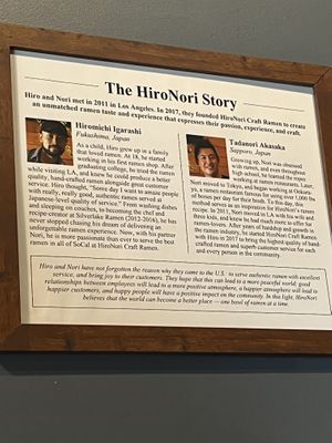   at HiroNori Craft Ramen in San Diego