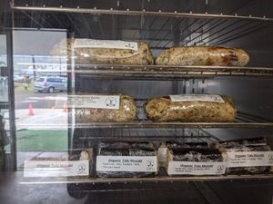 Vegan hot foods selection at Health Go Market in Lihue