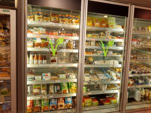 All vegan refrigerator at LoLa in Bern