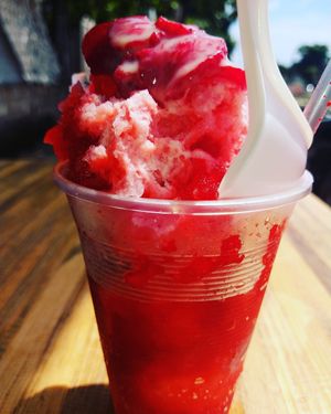 New Orleans Style shaved ice at Alma Libre Free Soul in Huatulco