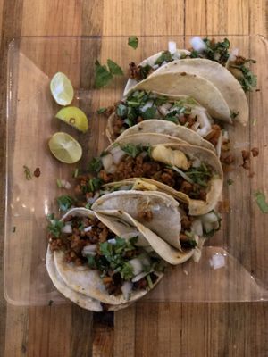 Tacos al pastor con piña at Alma Libre Free Soul in Huatulco