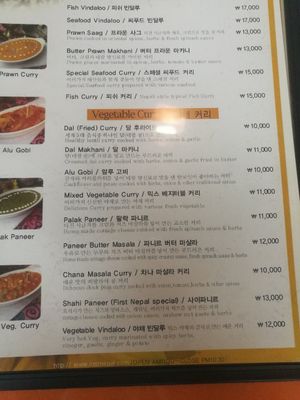Choice of curry (can be made vegan) at First Nepal in Gwangju