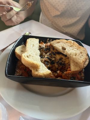 The vegan gratinated (roasted veggies and cheese) so good  at Casati's in Chicago