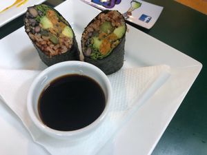 Vegan Sushi roll  at Snoogies Health Bar in Cairns