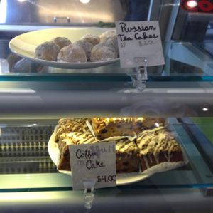 dessert case at Real Food Daily in Santa Monica