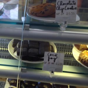 dessert case at Real Food Daily in Santa Monica