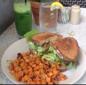vegan BLT  at Real Food Daily in Santa Monica