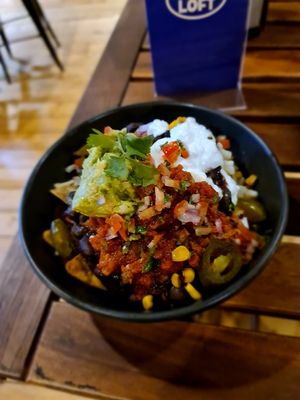 Vegan nachos at Chip's Loft in Footscray