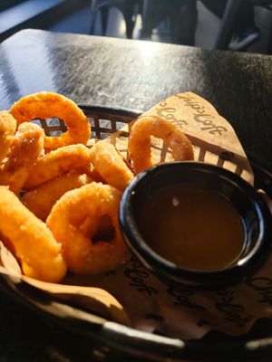 Onion rings at Chip's Loft in Footscray
