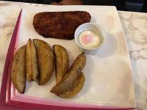 Steak and chips at VeganE & Saint Vegan in South West London