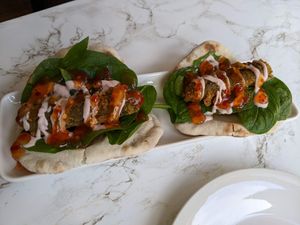 "fish" tacos at VeganE & Saint Vegan in South West London