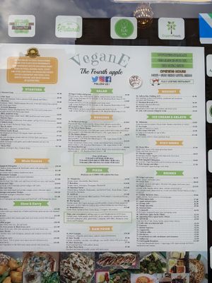 menu at VeganE & Saint Vegan in South West London