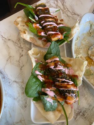 Vegan fish tacos at VeganE & Saint Vegan in South West London