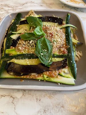 Raw lasagne at VeganE & Saint Vegan in South West London