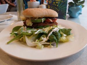 Chicken burger for ca 5-6 pounds at VeganE & Saint Vegan in South West London