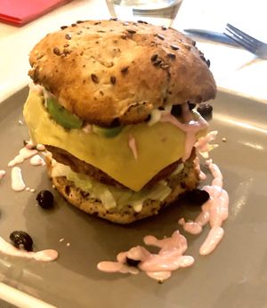 The Sweet Potato Burger at VeganE & Saint Vegan in South West London