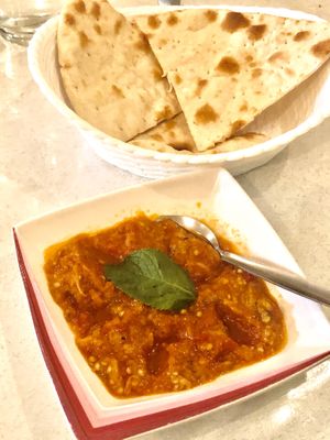 Aubergine Dip at VeganE & Saint Vegan in South West London